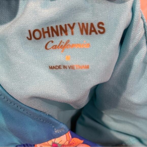 Johnny Was Water Tropic Tie Dye Twist Key Hole Halter One Piece Swimsuit Medium - Picture 8 of 10